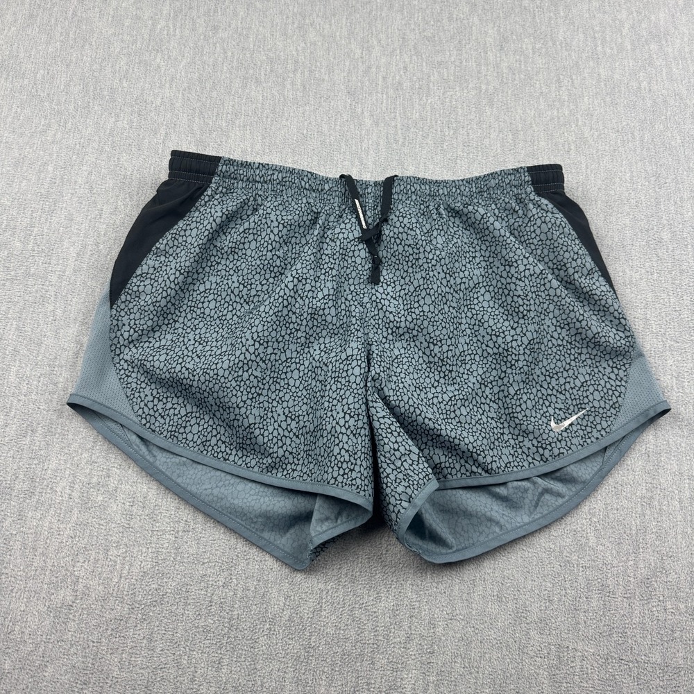 Nike Shorts Womens Small Gray Dri-Fit  Abstract Dots Athletic Running Yoga‎ Gym